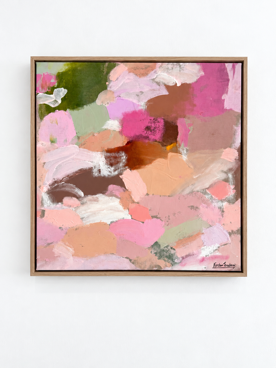 NEW: Pastel and coral love 63x63cm