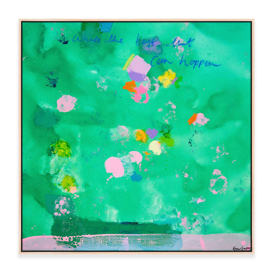 “What’s The Best That Can Happen #4" 93 x 93cm