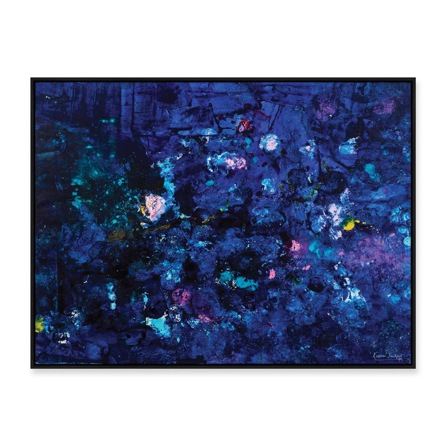 'Blue Love' - 120 x 90cm - framed in black