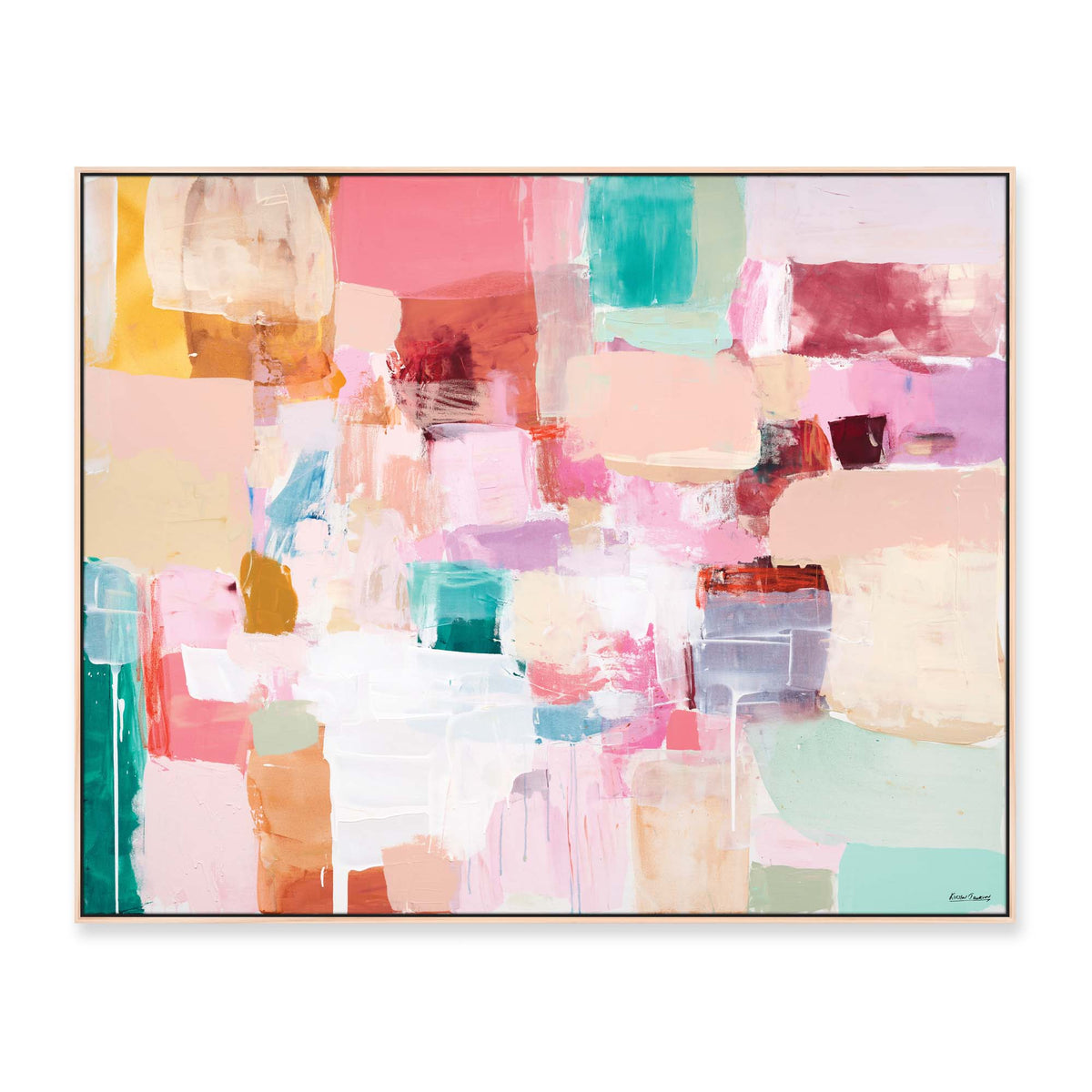 'My Favourite Love Series' - 150 x 120cm - framed in natural timber