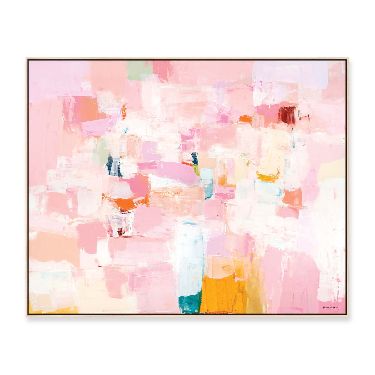 'So much love for you' - 150 x 120cm - framed in natural timber