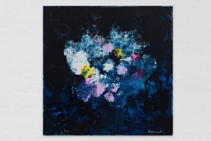 Tango all night #6   63cm x 63cm framed in a black oak frame