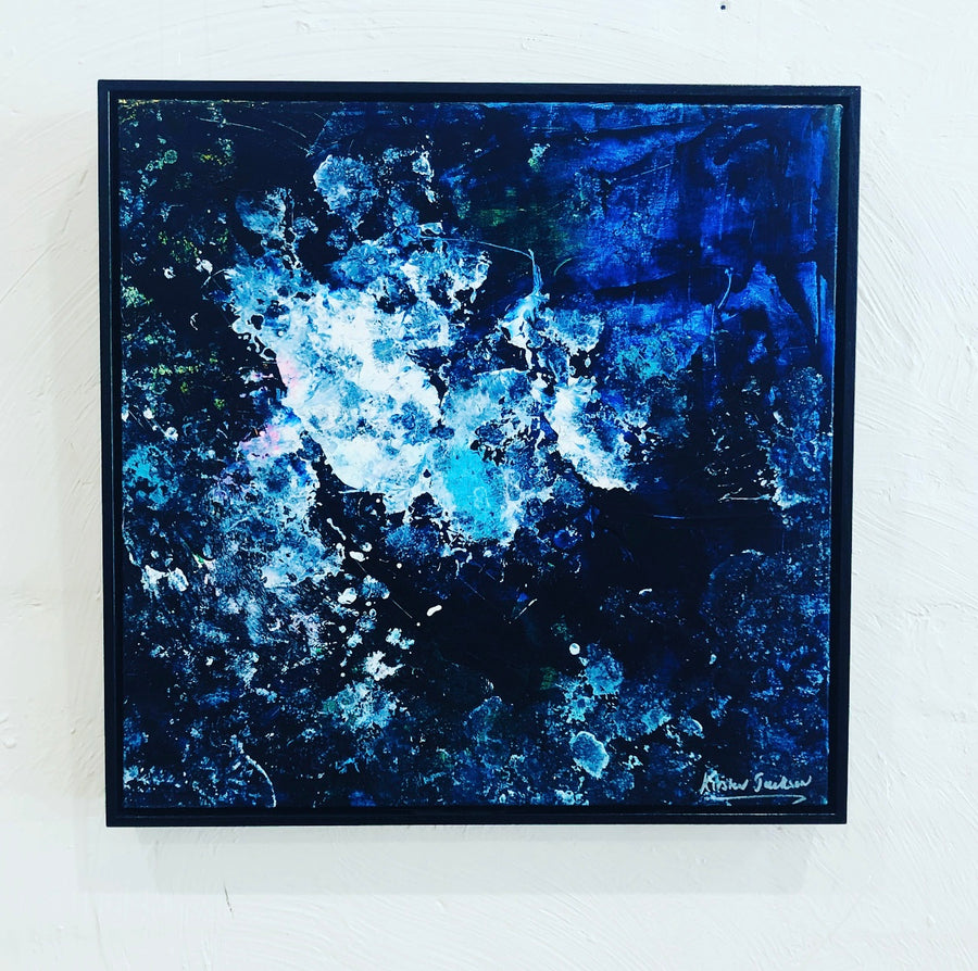 Tango all night #1 53cm x 53cm framed in a black oak frame